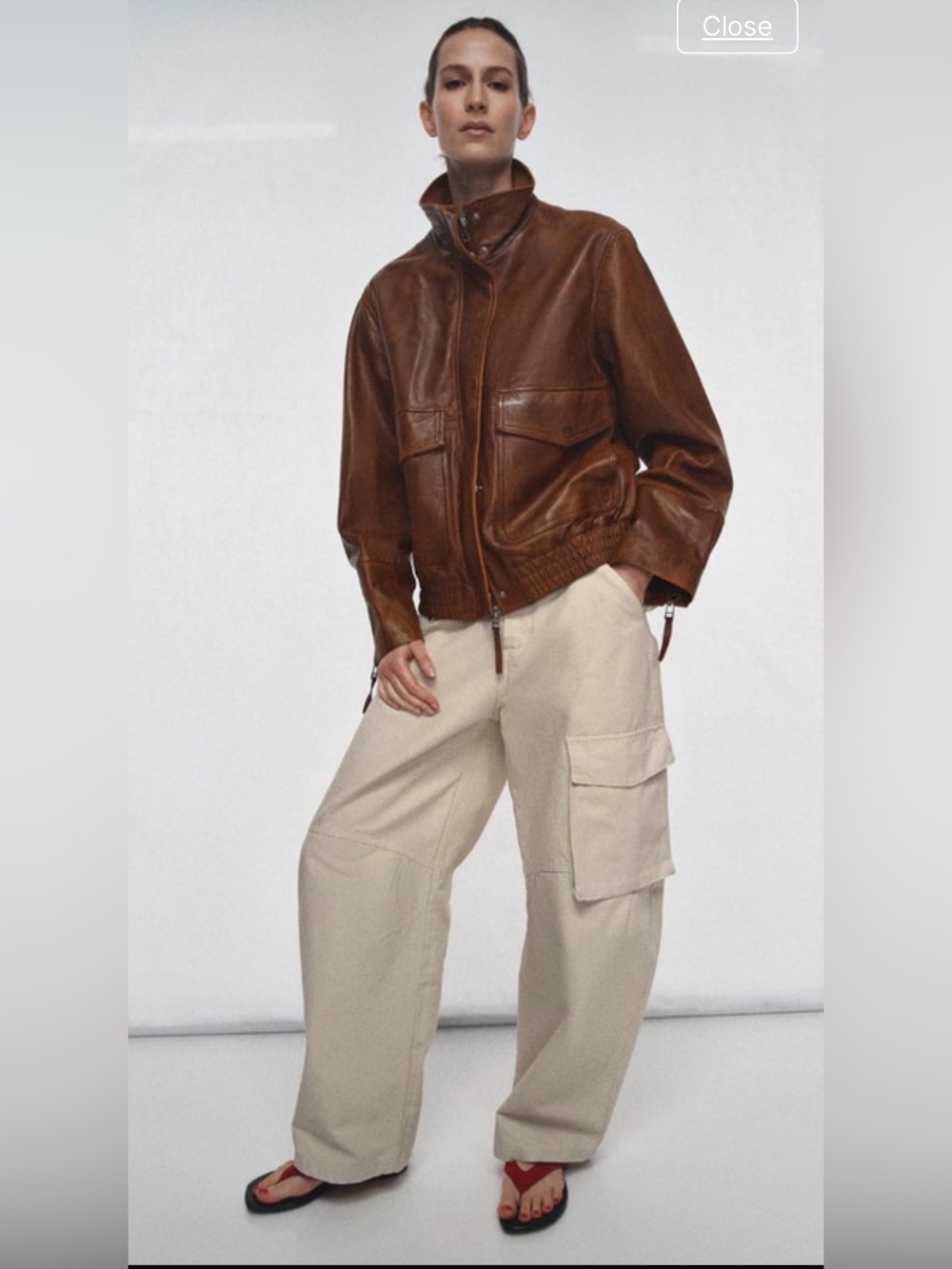 Zara ZW Collection  women’s barrel cargo  pants